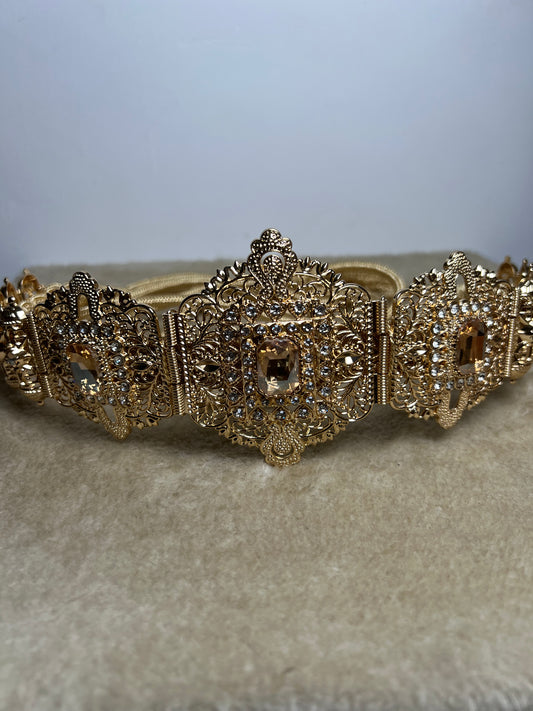 Ceinture Acier Doré et Marron