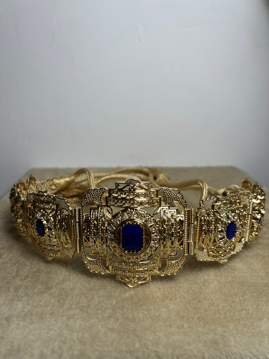 Ceinture Acier Doré et bleu
