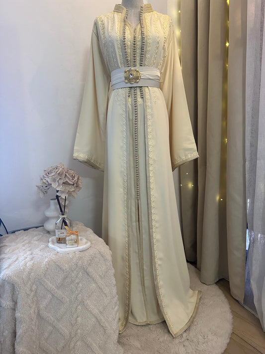 Takchita Blanc cassé Dorée