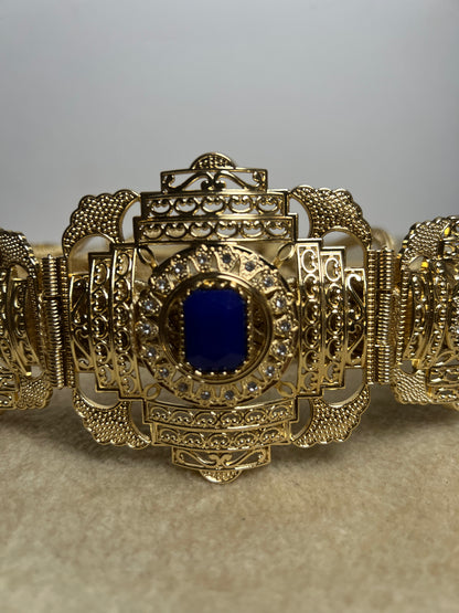 Ceinture Acier Doré et bleu