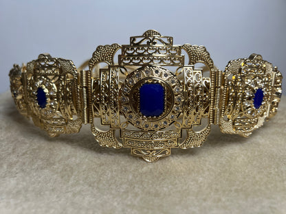 Ceinture Acier Doré et bleu