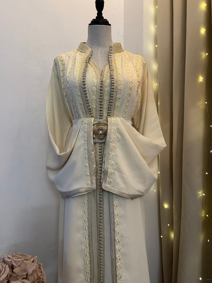 Takchita Blanc cassé Dorée