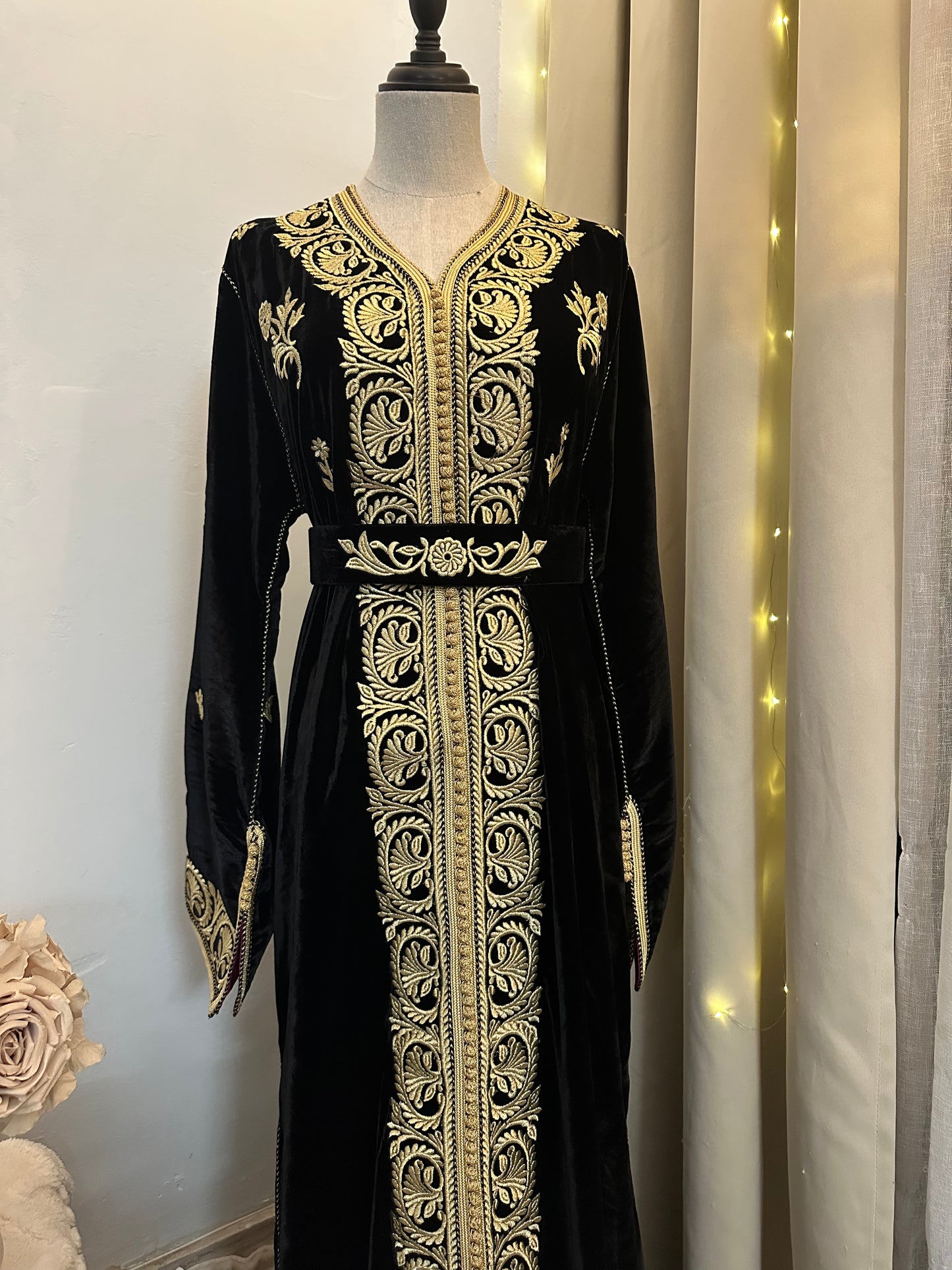 Caftan velours luxe Noir