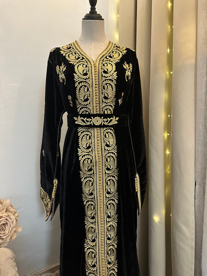 Caftan velours luxe Noir