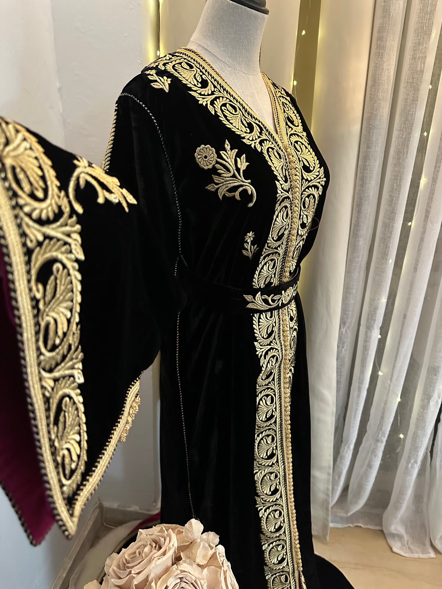 Caftan velours luxe Noir